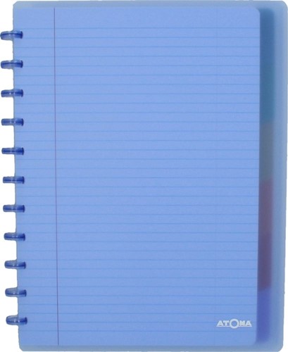 Atoma Seyes schrift, ft A4 +, 120 bladzijden, PP,  gelijnd, met 6 tabbladen en 5 showtassen, assorti