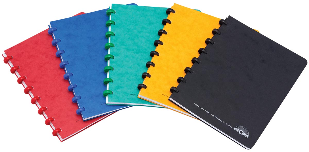 Atoma Classic schrift, ft A5, 100 bladzijden, gelijnd, geassorteerde kleuren Atoma Classic schrift, ft A5, 100 bladzijden, gelijnd, geassorteerde kleuren