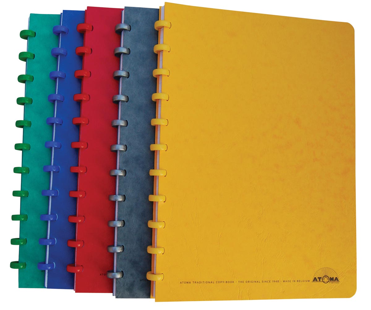 Atoma Classic schrift, ft A5, 100 bladzijden, geruit 5 mm, geassorteerde kleuren Atoma Classic schrift, ft A5, 100 bladzijden, geruit 5 mm, geassorteerde kleuren