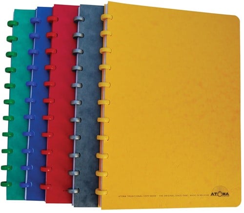 Atoma Classic schrift, ft A4, 100 bladzijden, geruit 5 mm, geassorteerde kleuren