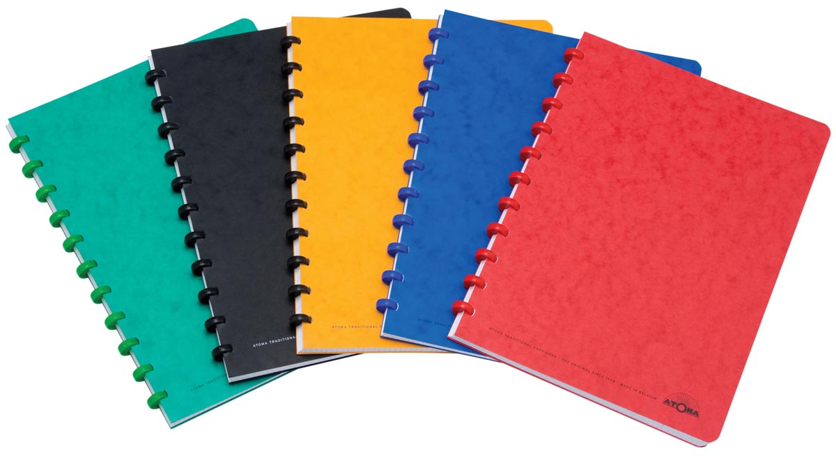 Atoma Classic schrift, ft A4, 144 bladzijden, gelijnd, geassorteerde kleuren Atoma Classic schrift, ft A4, 144 bladzijden, gelijnd, geassorteerde kleuren