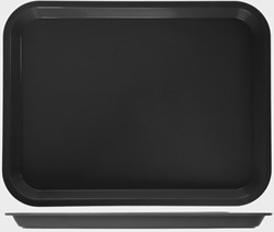 Araven dienblad, ft 35 x 27 x 2 cm, anti slip, zwart