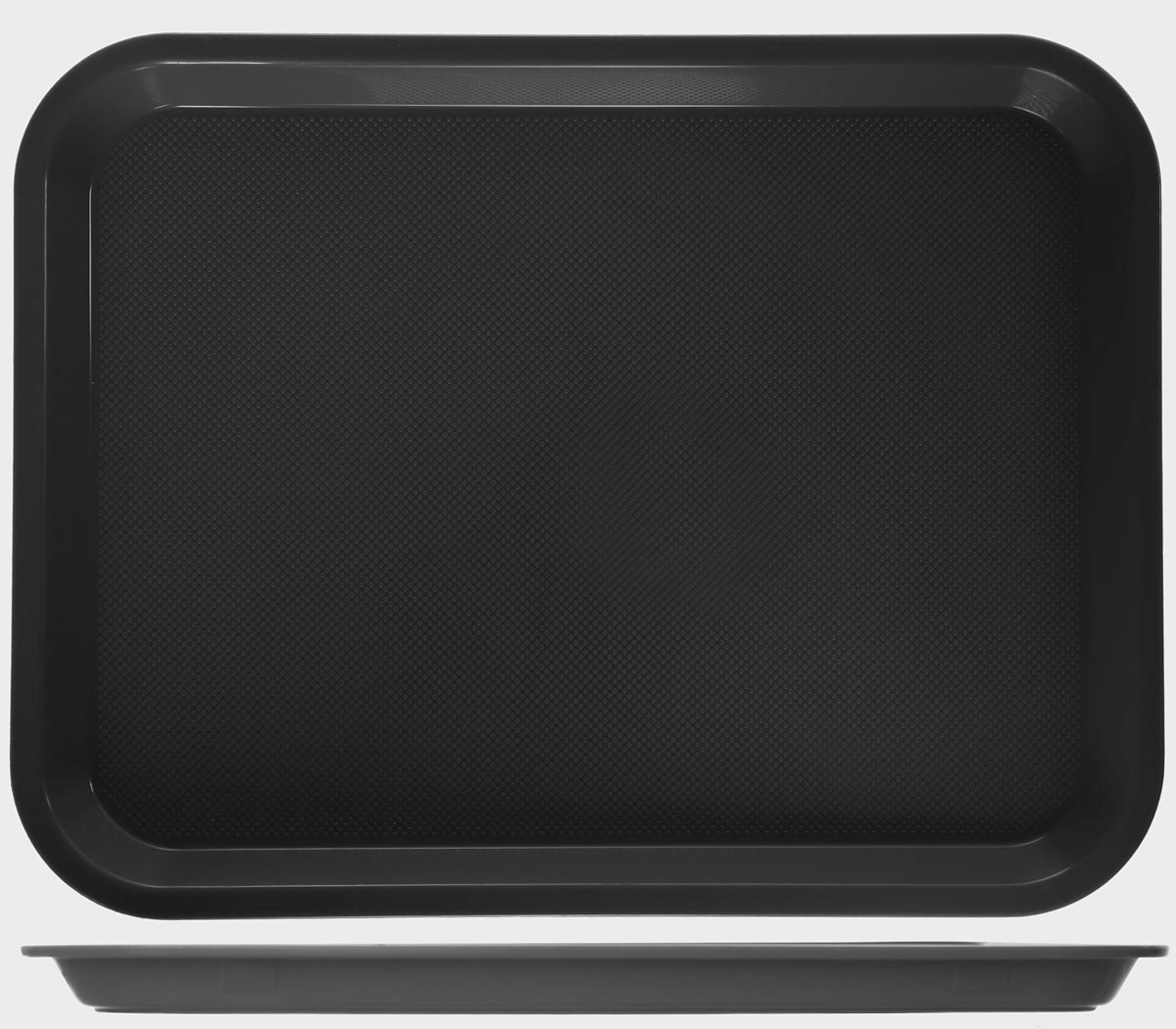 Araven dienblad, ft 35 x 27 x 2 cm, anti slip, zwart