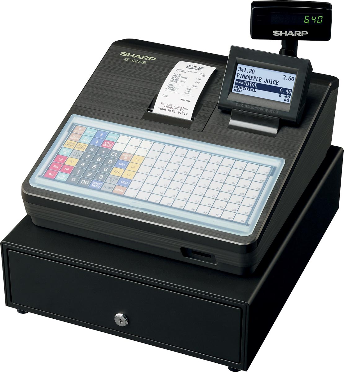Sharp thermische kasregister XE-A217B, zwart
