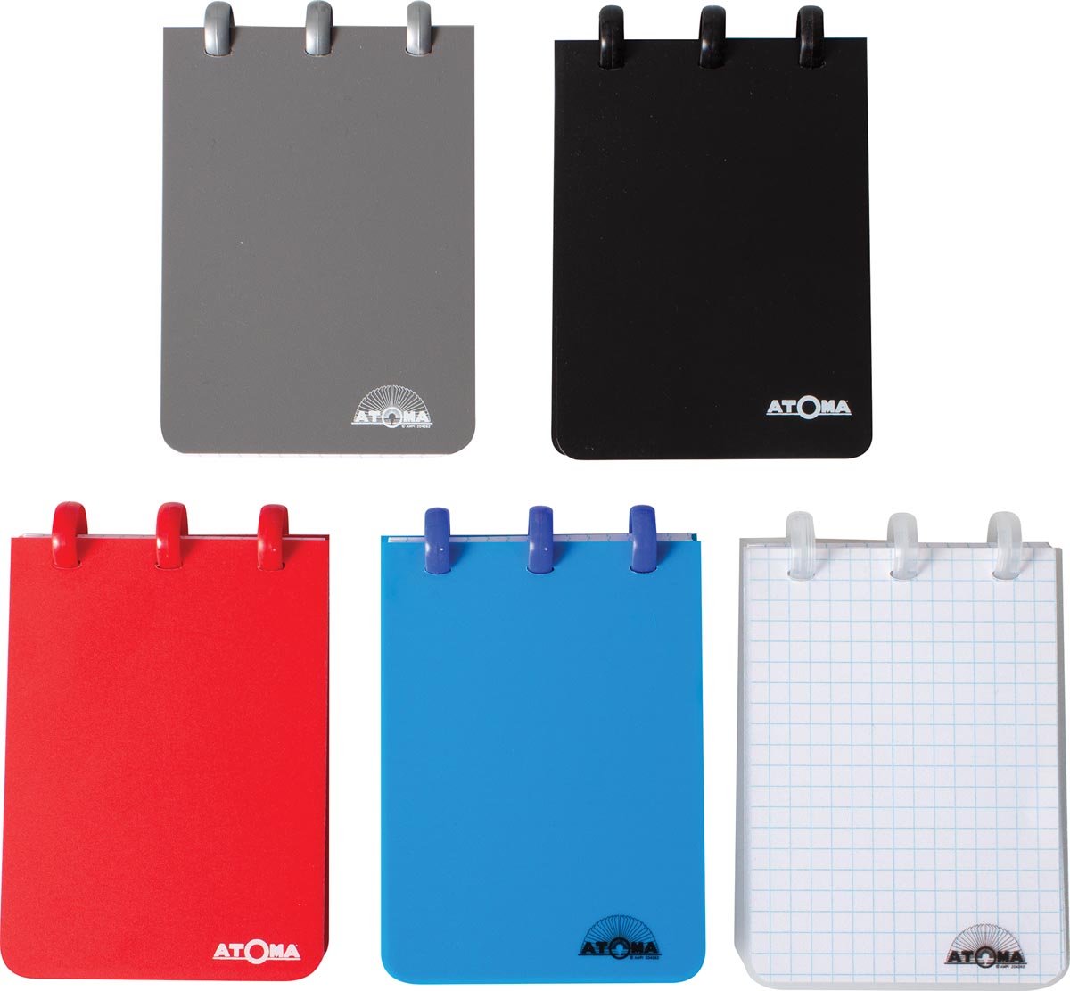 Atoma notitieboekje ft A7, 120 bladzijden, PP, geruit 5 mm, geassorteerde kleuren afbeelding