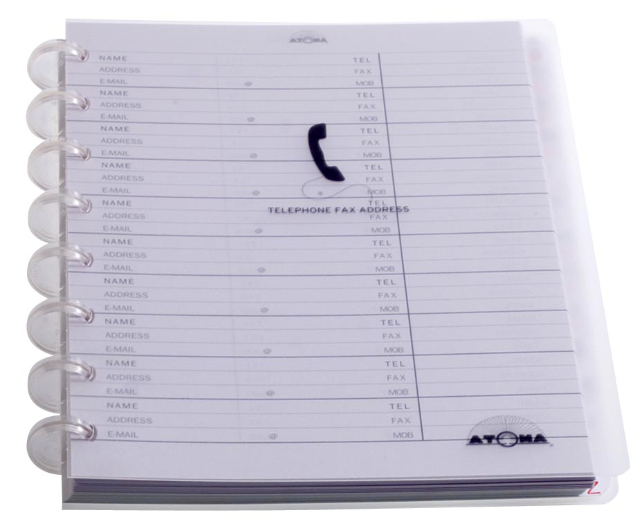 Atoma Telefoonregister, geassorteerde kleuren afbeelding