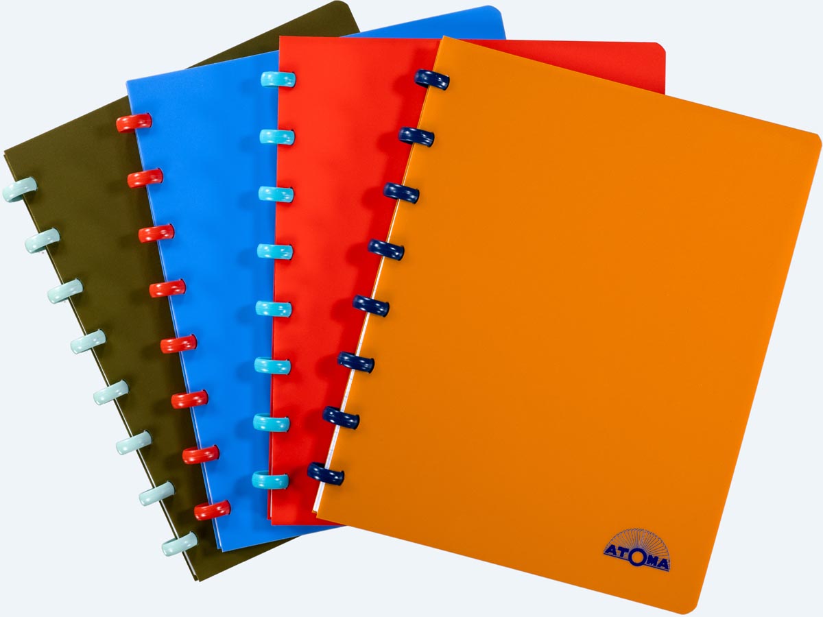 Atoma Nature schrift, ft A5, 144 bladzijden, commercieel geruit, geassorteerde kleuren afbeelding
