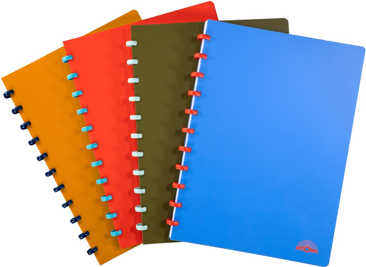 Atoma Nature schrift, ft A4, 144 bladzijden, gelijnd, geassorteerde kleuren