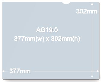 3M anti-glarefilter voor laptops van 19 inch, 5 4