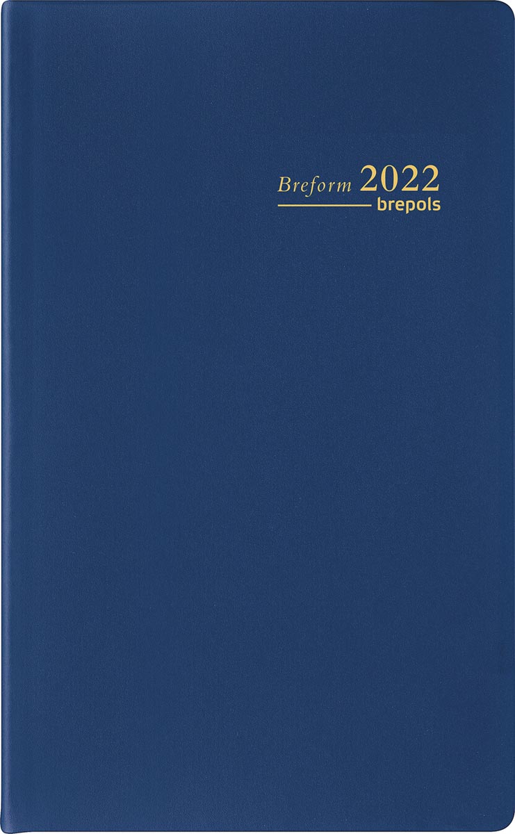 Brepols agenda Breform Seta 6-talig, blauw, 2022 Brepols agenda Breform Seta 6-talig, blauw, 2022