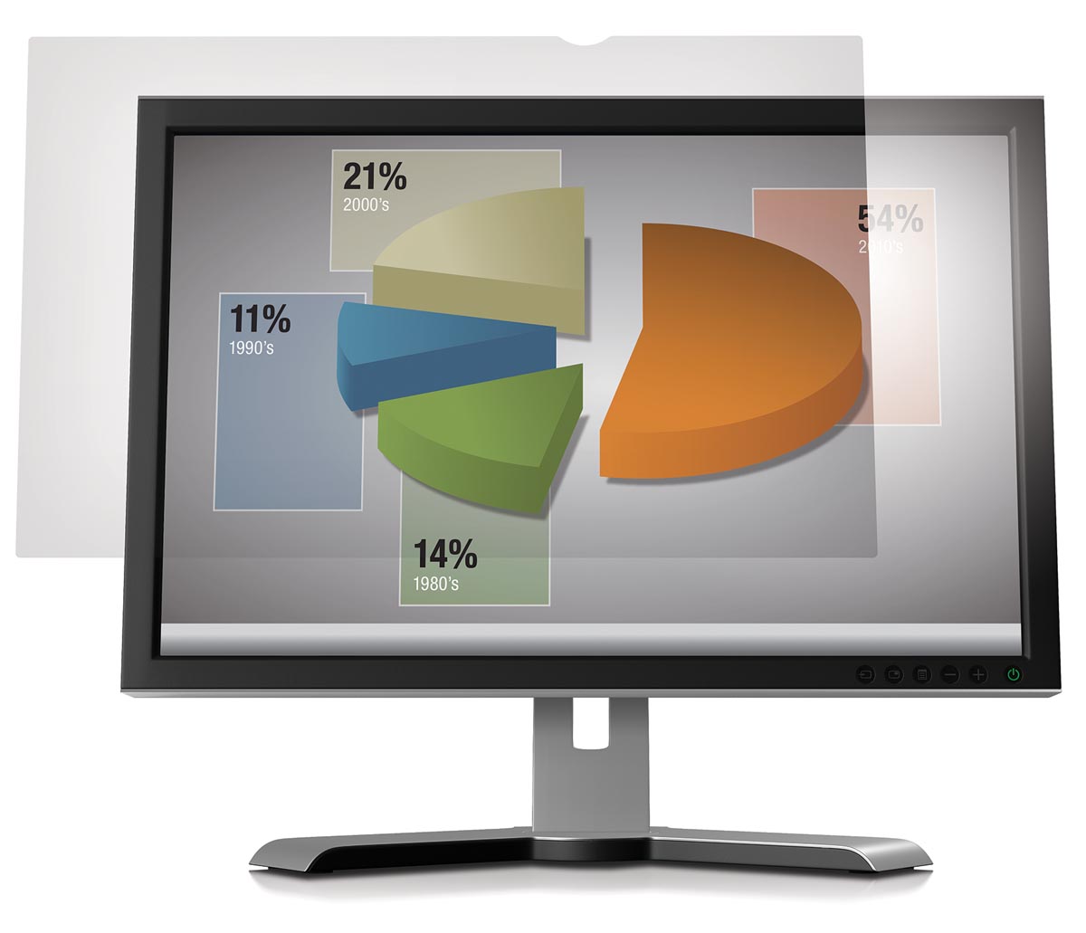 3M anti-glare filter voor beeldschermen van 23 inch, 16 9