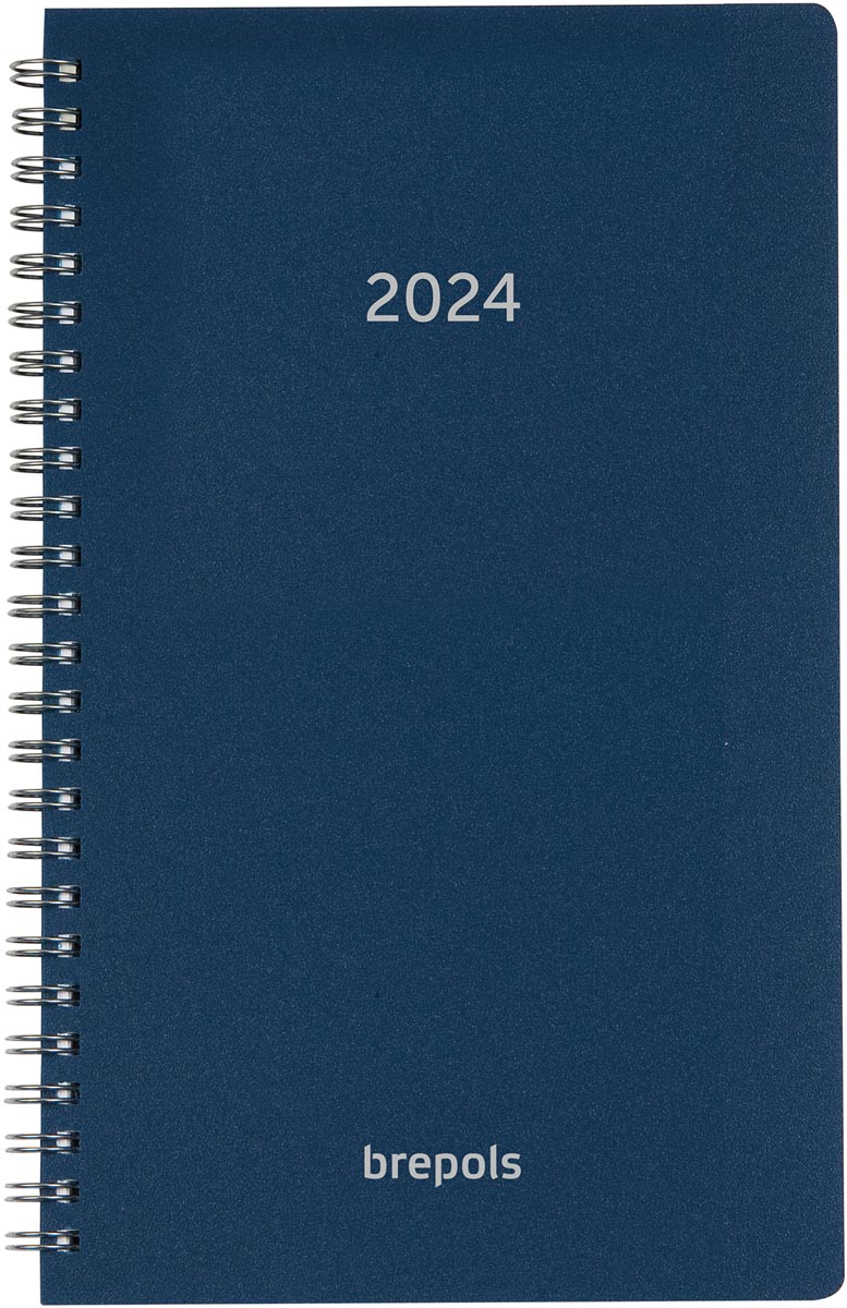 Brepols agenda Breform Polyprop 6-talig, blauw, 2024 Brepols agenda Breform Polyprop 6-talig, blauw, 2024