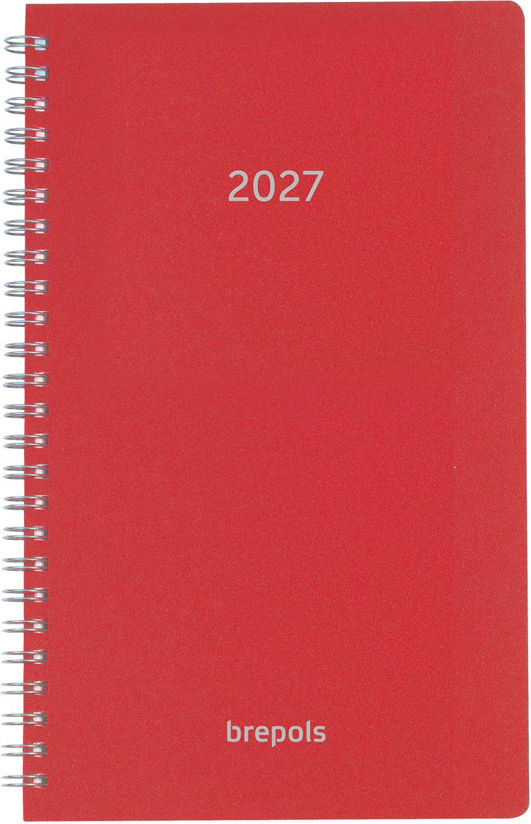 Brepols agenda Breform Polyprop 6-talig, rood, 2027