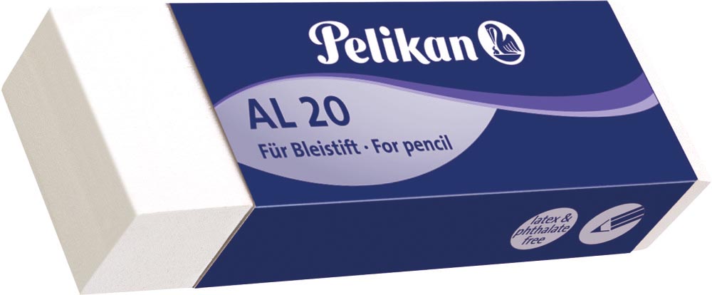 Pelikan gum AL20, wit, doos van 20 stuks