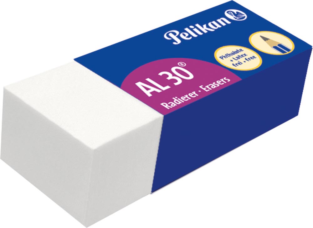 Pelikan witte potloodgom AL doos van 30 stuks afbeelding