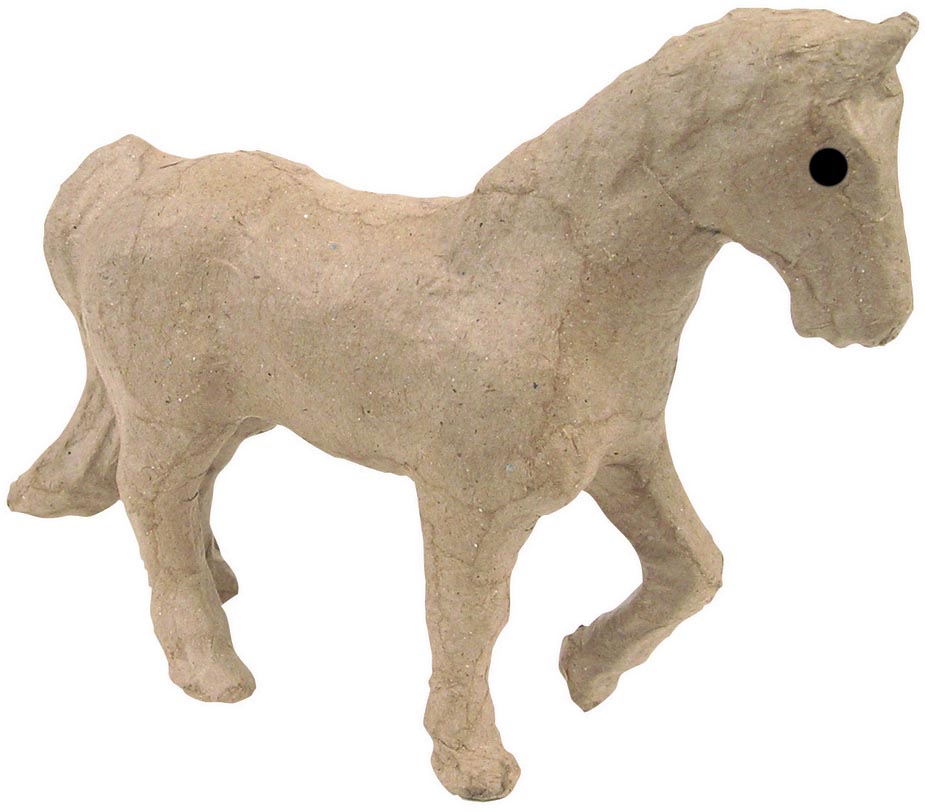 Décopatch paard, papier-maché, klein