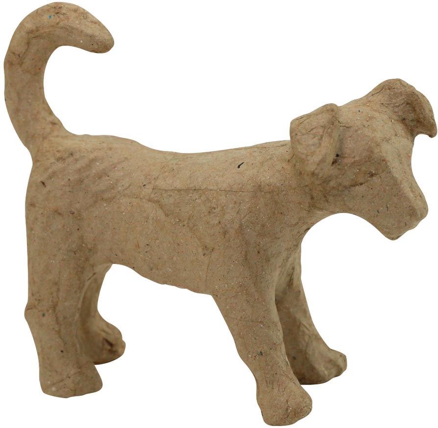 Décopatch hond, papier-maché afbeelding