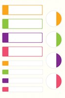 Avery Family gelamineerde etiketten, etui met 24 etiketten, geassorteerde formaten en fluo kleuren-2