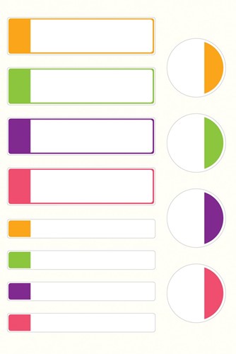 Avery Family gelamineerde etiketten, etui met 24 etiketten, geassorteerde formaten en fluo kleuren-2
