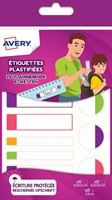 Avery Family gelamineerde etiketten, etui met 24 etiketten, geassorteerde formaten en fluo kleuren