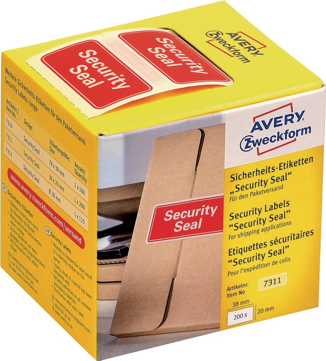 Beveiligingsetiketten Security Seal, doosje van 200 stuks