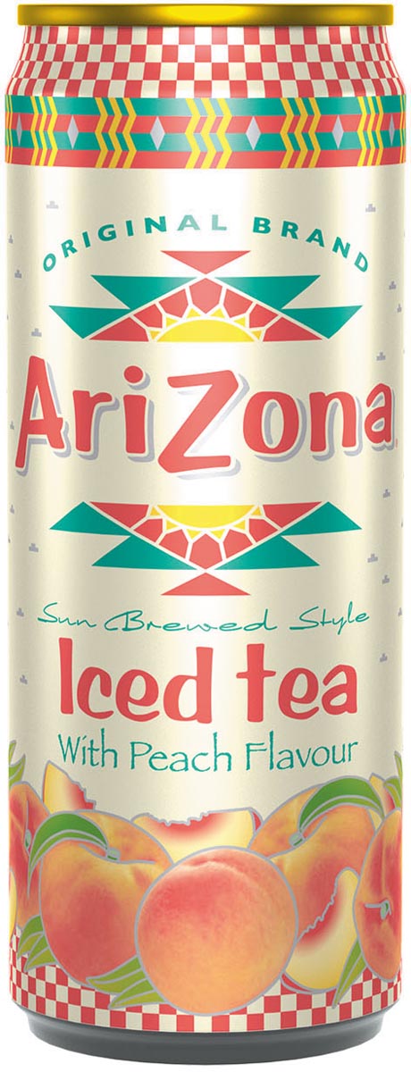 Arizona ijsthee Peach Iced Tea, blik van 33 cl, pak van 12