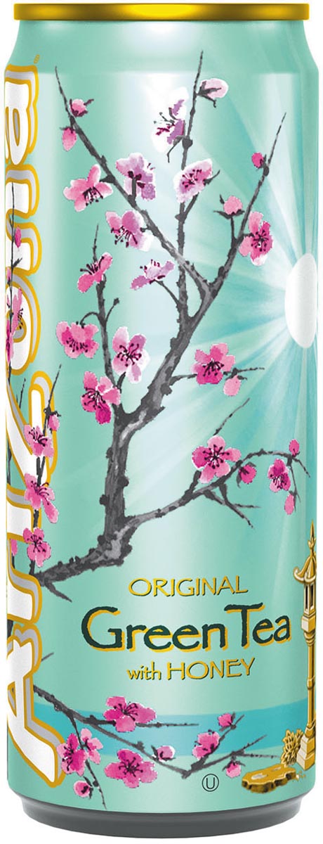 Arizona ijsthee Green Tea, blik van 33 cl, pak van 12
