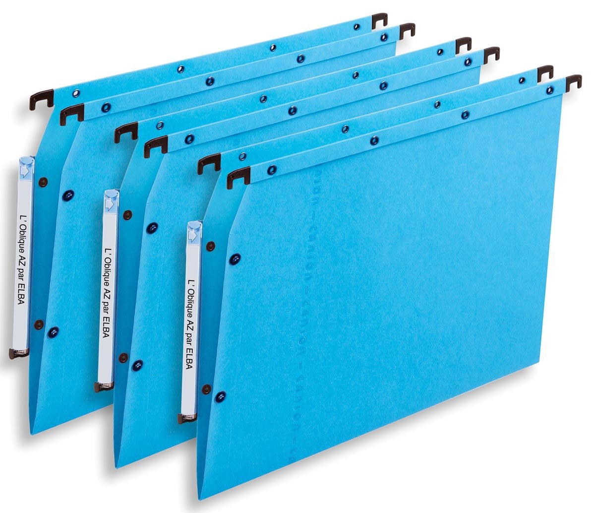 L'oblique hangmappen voor kasten AZV V-bodem, blauw L'oblique hangmappen voor kasten AZV V-bodem, blauw