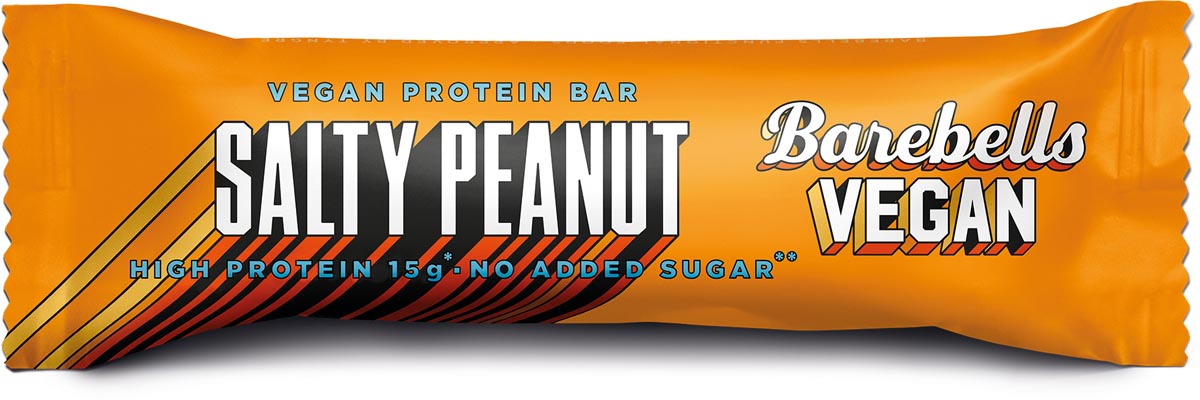 Barebells reep Salty Peanut, vegan, pak van 12 Barebells reep Salty Peanut, vegan, pak van 12