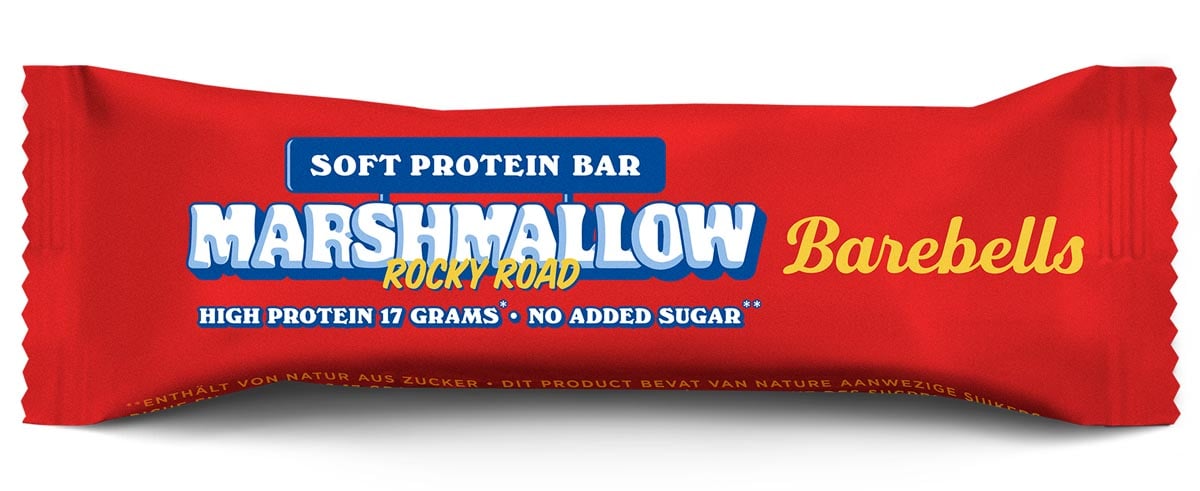 Barebells reep Soft Marshmallow Rocky Road, 55 g, pak van 12 stuks afbeelding