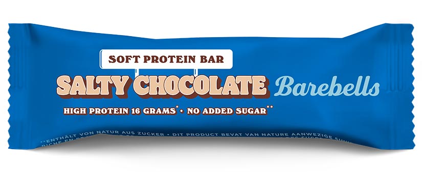 Barebells reep Soft Salty Chocolate, 55 g, pak van 12 stuks afbeelding