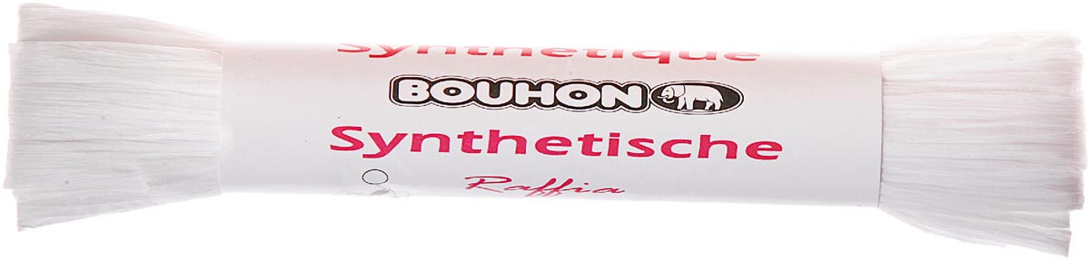Bouhon raffia, synthetisch, 10 g, wit afbeelding