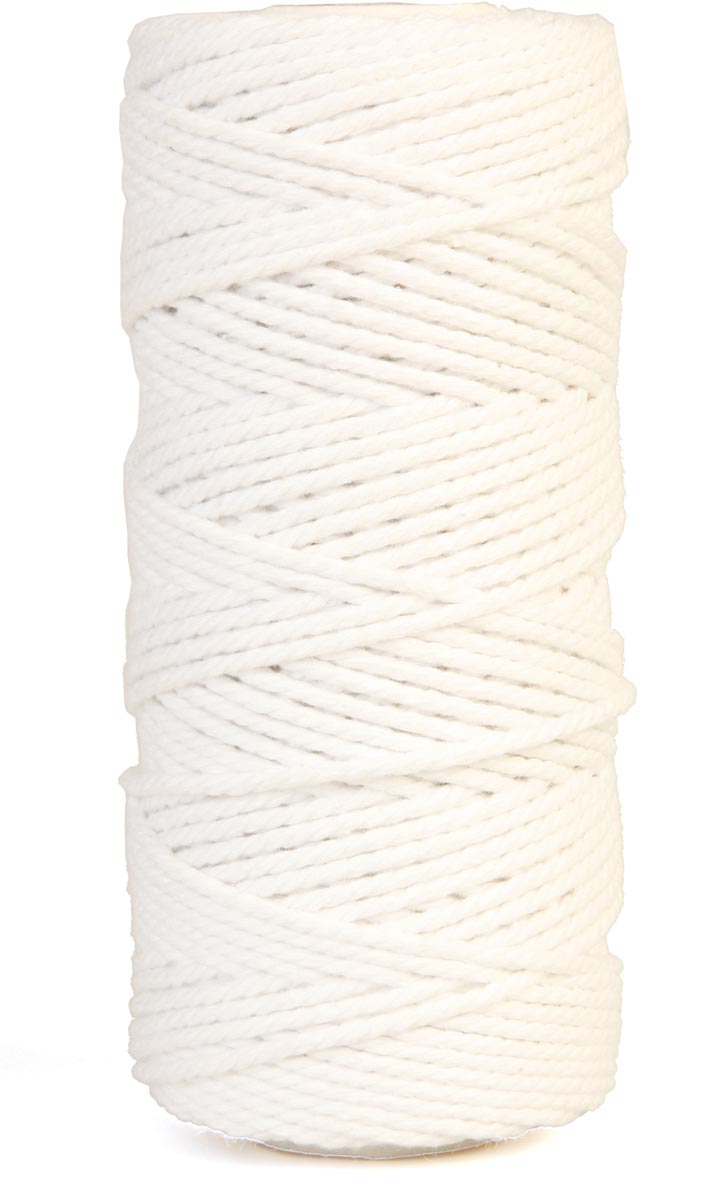 Bouhon macramétouw 200 g, ca.130 m, dikte: 2 mm, wit afbeelding