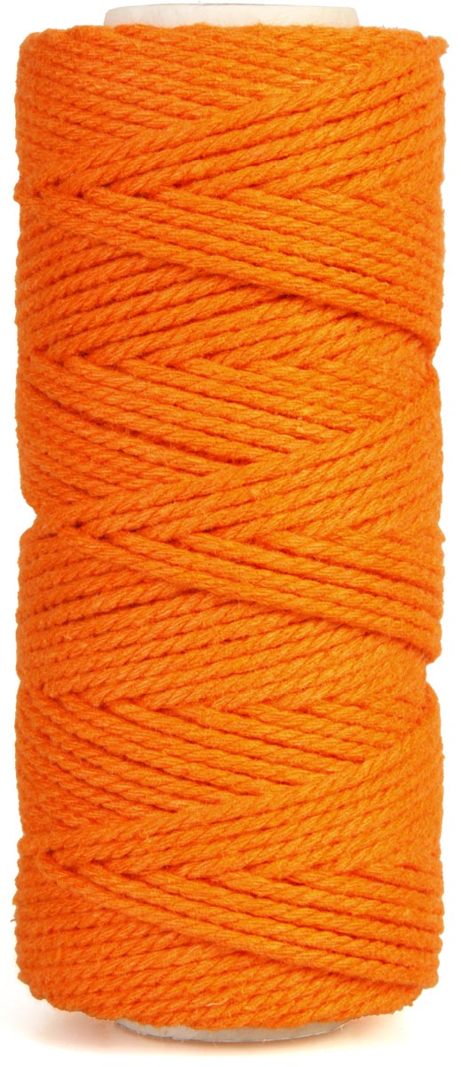 Bouhon macramétouw 200 g, ca.130 m, dikte: 2 mm, oranje afbeelding