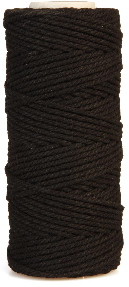 Bouhon macramétouw 200 g , ca.130 m, dikte: 2 mm, zwart afbeelding