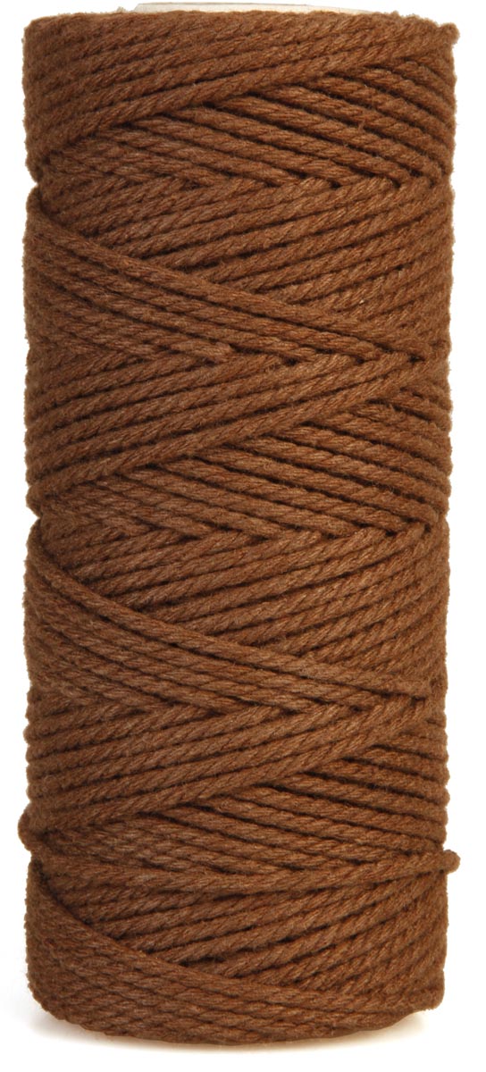Bouhon macramétouw 200 g, ca.130 m, dikte: 2 mm, donkerbruin afbeelding