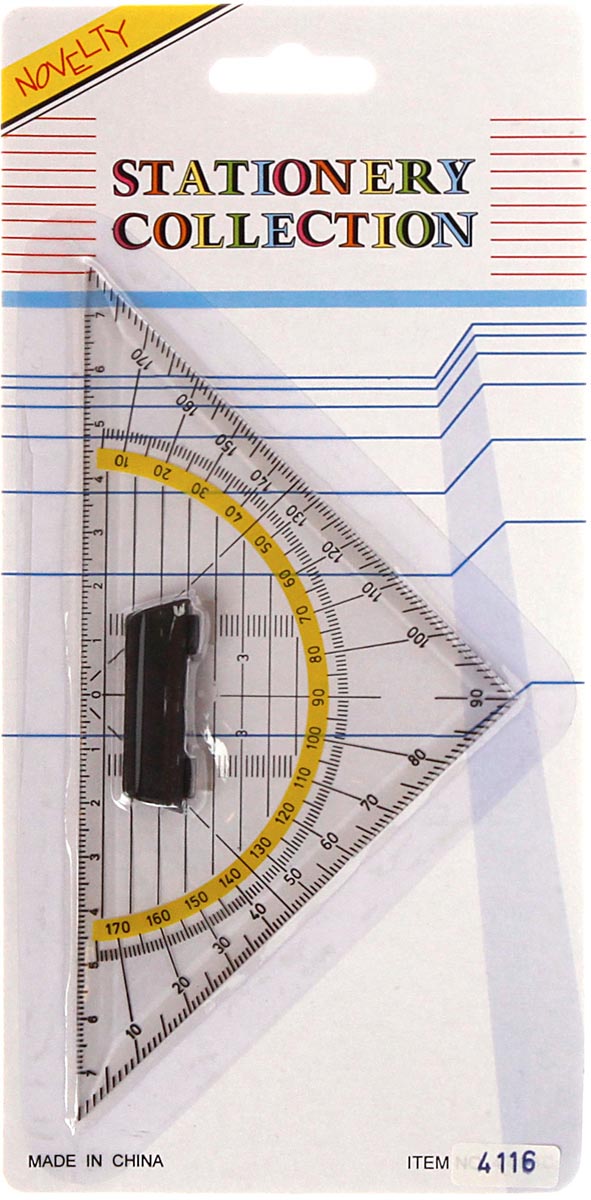 Bouhon geodriehoek met handvat, 22 cm