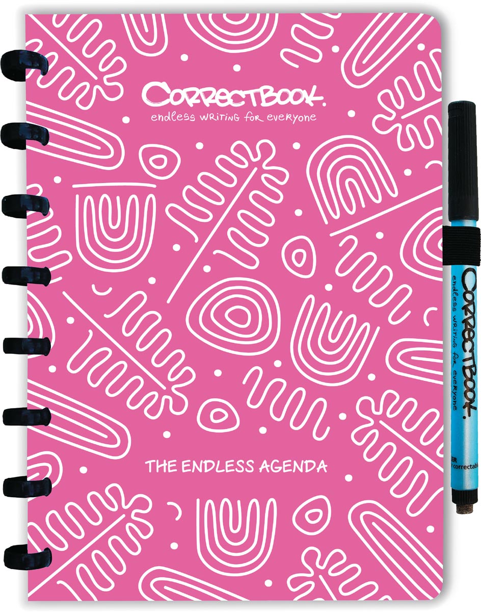 Correctbook Endless Agenda A5, uitwisbaar / herbruikbaar, Blossom Pink (roze) afbeelding