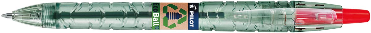 Pilot Ecoball balpen - B2P BeGreen medium - Rood - 1 stuks