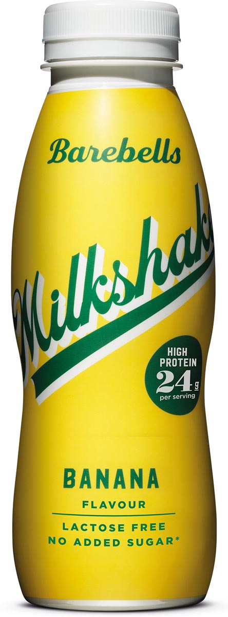 Barebells milkshake banaan, 33 cl, pak van 8 afbeelding