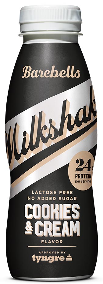 Barebells milkshake Cookies & Cream, 33 cl, pak van 8 stuks afbeelding