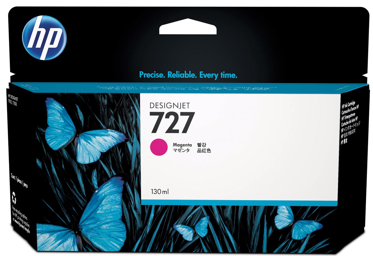 HP inktcartridge 727, 130 ml, OEM B3P20A, magenta