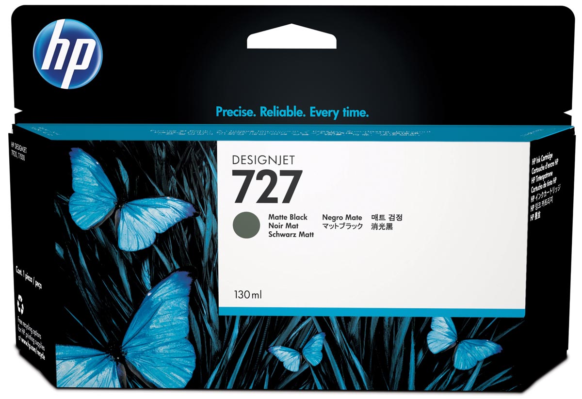 HP inktcartridge 727, 130 ml, OEM B3P23A, zwart foto