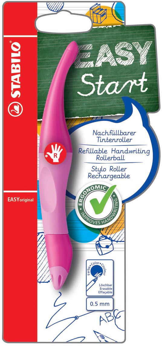 STABILO EASYoriginal roller, voor rechtshandigen, blister van 1 stuk, roze