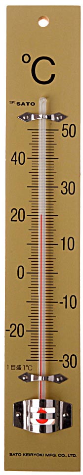 Bouhon thermometer 25 x 4 cm, hout afbeelding