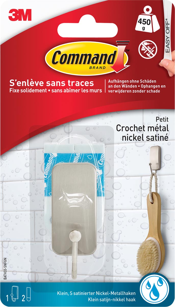 Command Badkamerhaak Klein Waterbestendig Uit Nikkel huismerk kopen in de aanbieding
