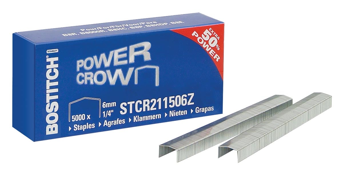 Bostitch nietjes STCR211506Z, 6 mm, voor B8R, B8HC, B8HDP, B8P, B8E, doos van 5.000 nietjes afbeelding