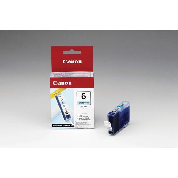 Canon inktcartridge BCI-6PC, 280 pagina's, OEM 4709A002, licht cyaan