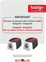 Badgy garantie uitbreiding voor badgy printers, 1 jaar