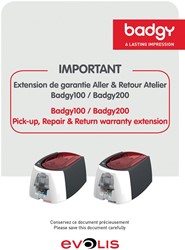 Badgy garantie uitbreiding voor badgy printers, 1 jaar